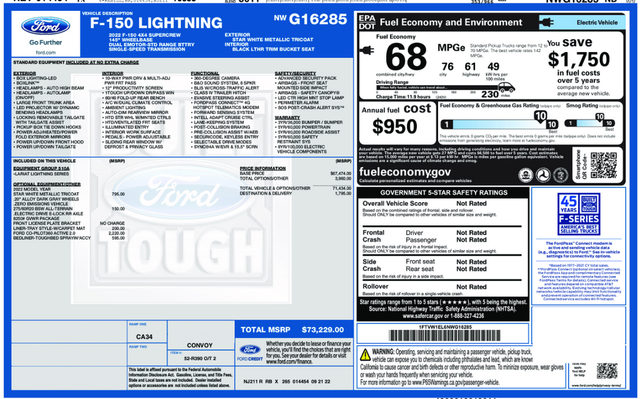 2022 Ford F-150 Lightning Lariat